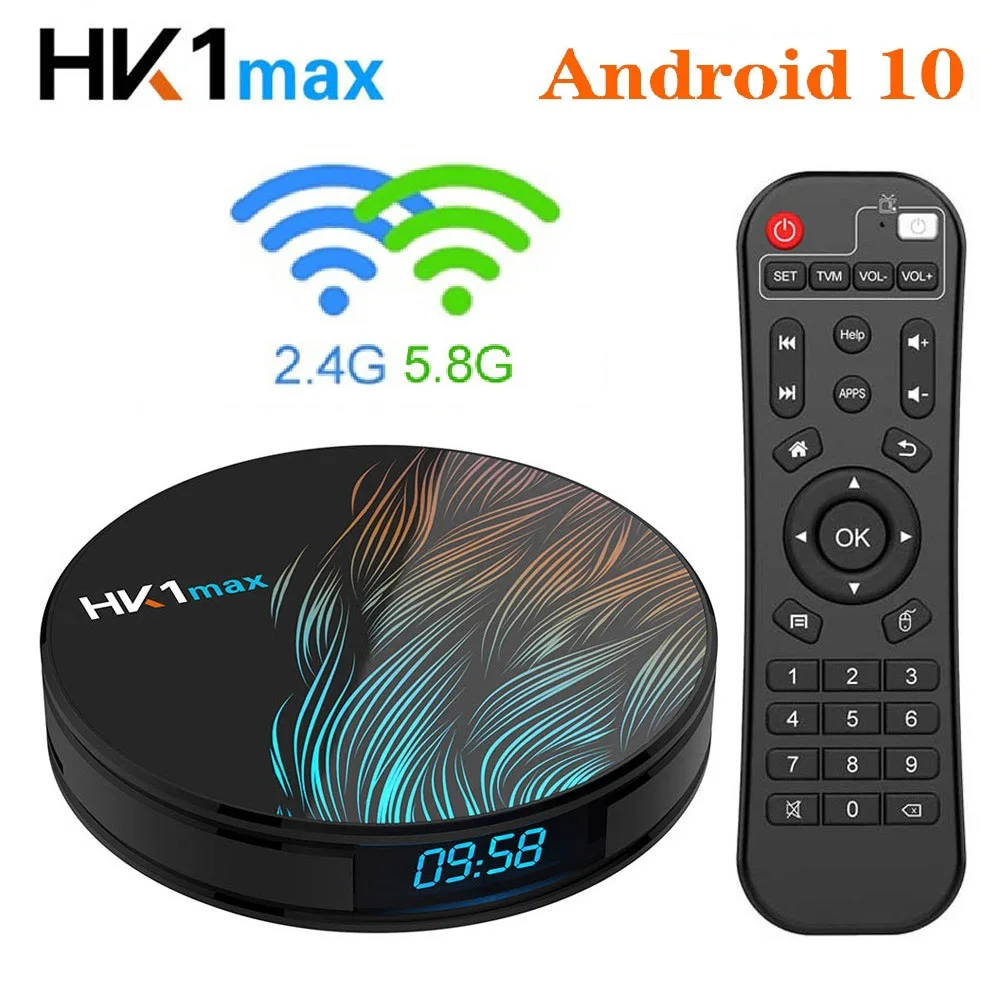 

Hk1max tv box Android 10.0 4K network player rk3318 4G / 128G BT dual band WiFi
