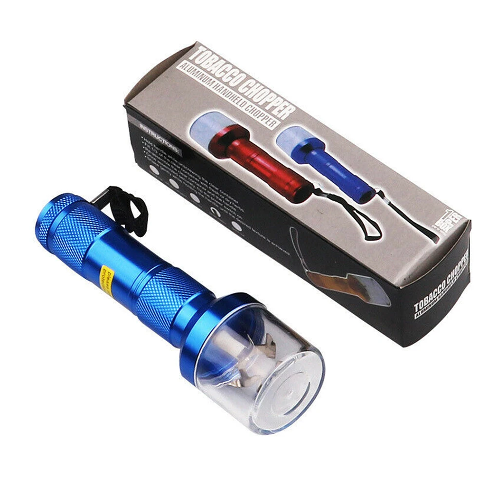 

Aluminium Grinder Portable Electric Torch Shape Battery Operated Herb Crusher Travelling Camping Mill Grinding Tool Red