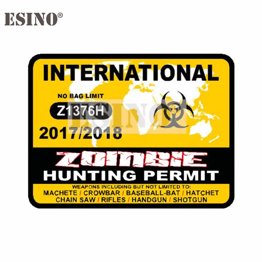 

Стайлинг автомобиля, Интернациональная охота с зомби, разрешение 2017, декоративный автомобильный аксессуар, креативная наклейка из ПВХ, авт...