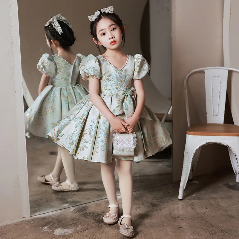 Испанское Королевское Платье с вышивкой для девочек детское платье крещения на