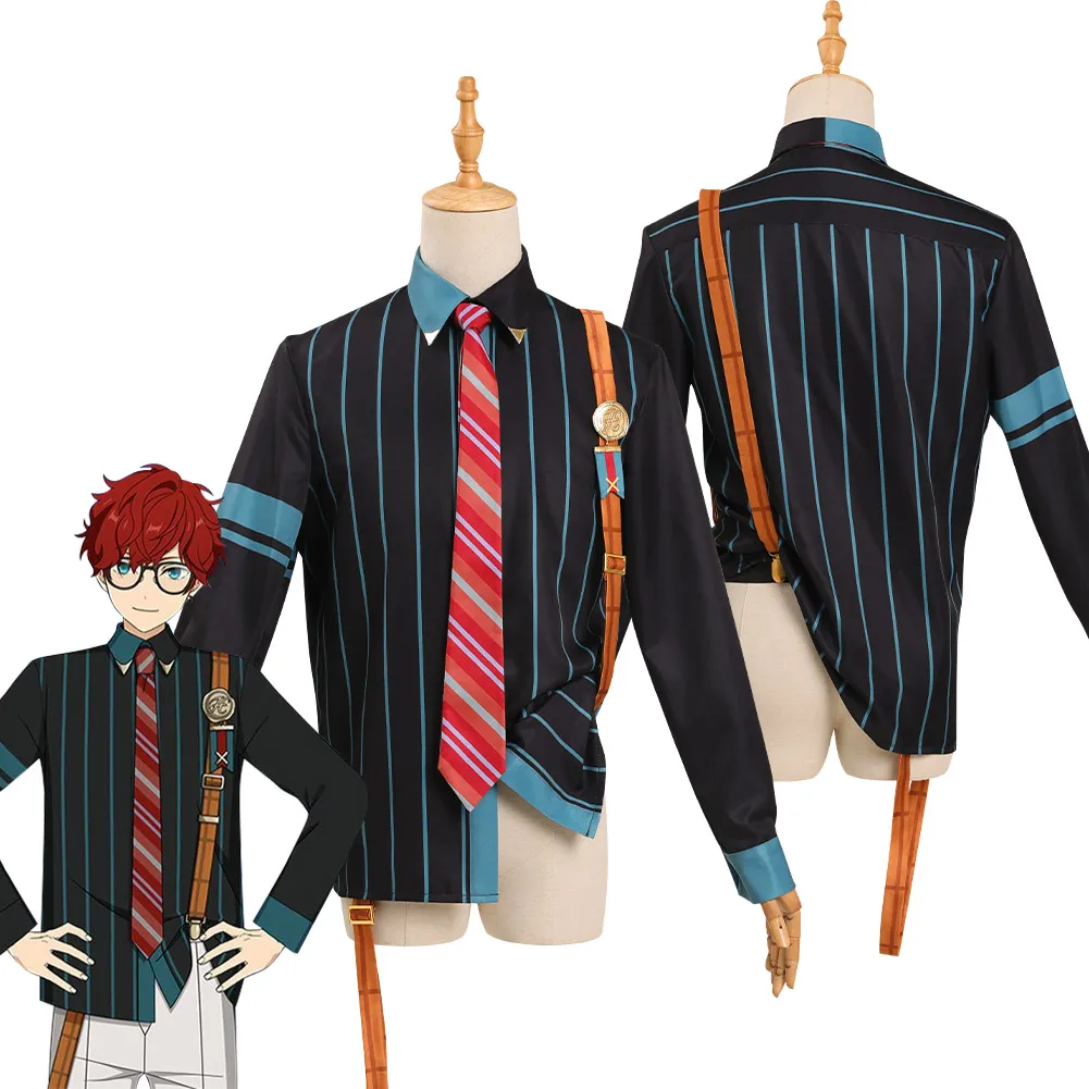 

Ensemble Stars Amagi Hiiro Cosplay Costume Shirt Necktie Belt Outfits Halloween Carnival Suit