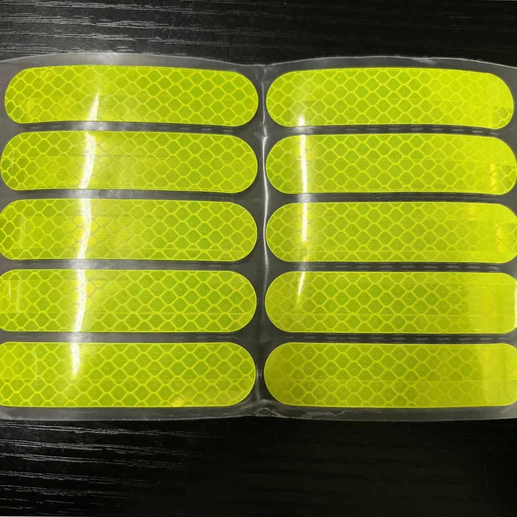 

10 шт., светоотражающие наклейки для мотоциклетного шлема, автомобиль, мото велосипед, ночная безопасность вождения, декоративные полосы, отражающие предупреждающие наклейки