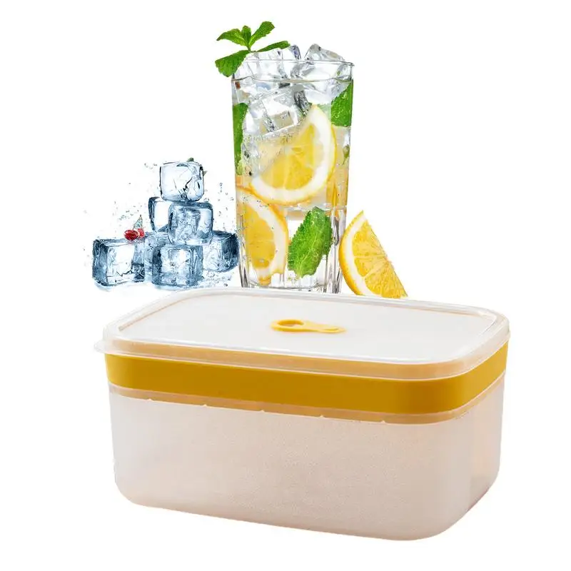 

Силиконовый поднос для льда с крышкой, многоразовый поднос для льда с крышкой и корзиной, штабелируемые многоразовые подносы для льда, полк...