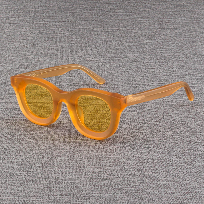 Evove Yellow Men Polarized Sunglasses Women Light Color Lens Sun Glasses for Male Novelty Shades Vintage Acetate High End