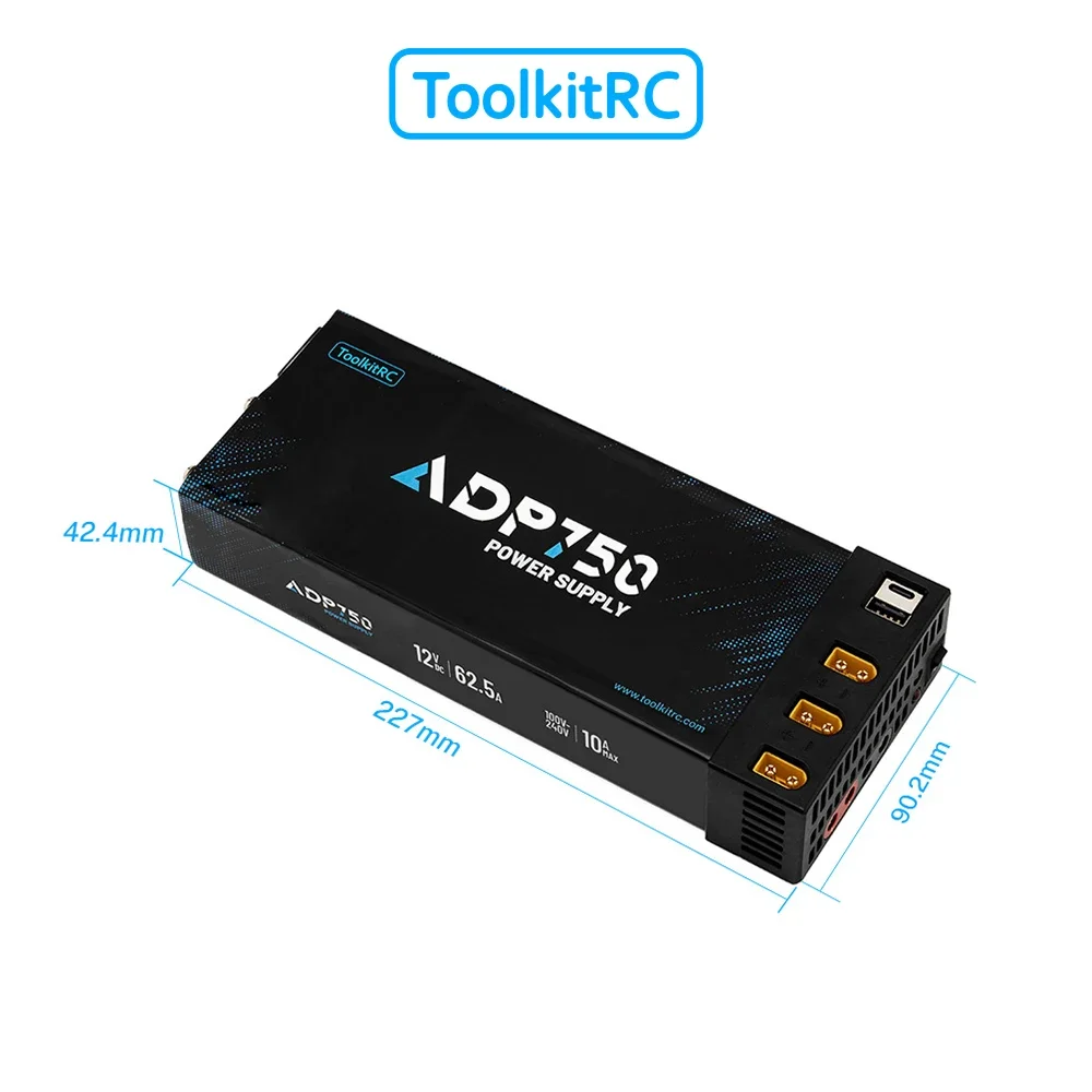 Фото Адаптер питания BoMaSToolkitRC ADP750 750W с выходом XT90 XT60, 12В 30А, вход переменного тока 100В-240В, для зарядного устройства ToolkitRC RC Mod №4