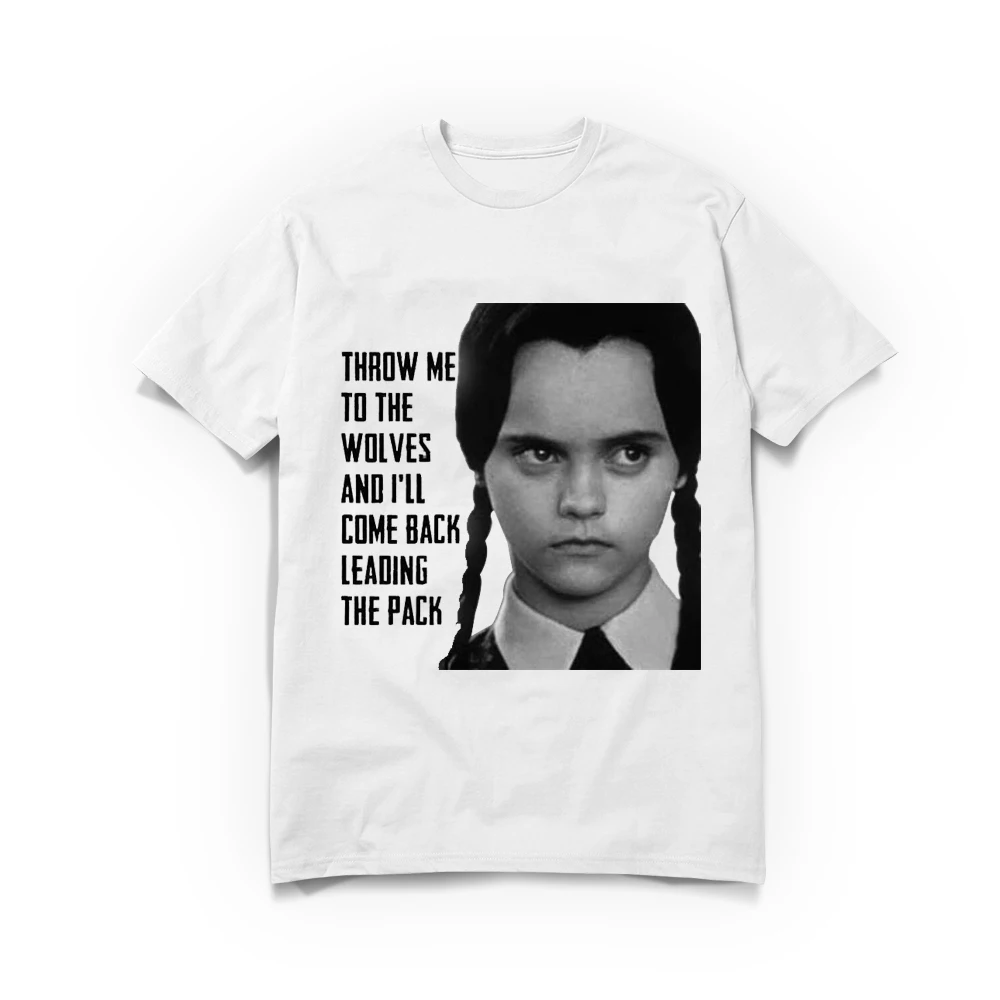 

The Adams Family Wednesday Heat Tv Show Mencetak T-shirt Pria Crew Neck Cotton Vintage Oversized Half Sleeve Christmas Gift