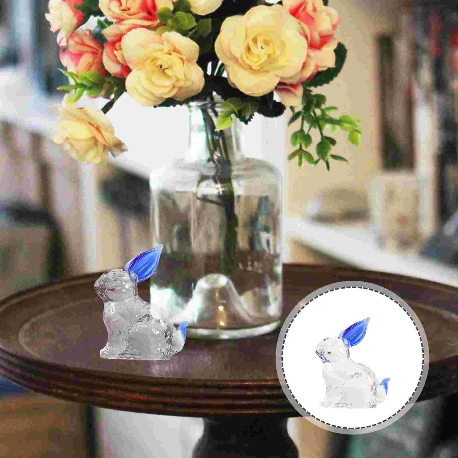 

Rabbitbunny Figurine Statue Animalzodiac Crystal Sculpture Wall Andy Warhol Year Figurines Animals Spring Miniature Decoration