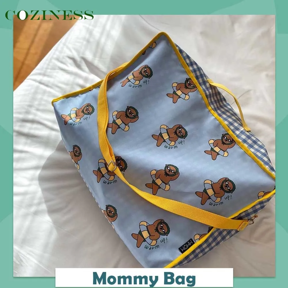 Мультяшный медведь, сумка для хранения одежды, одеяло, портативная Нетканая складная Одежда, подушка, одеяло, детские сумки для начального детского сада