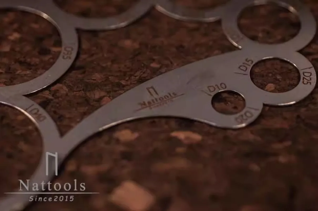 Шаблон для изгиба кожи Nattools измеритель углов из нержавеющей стали с