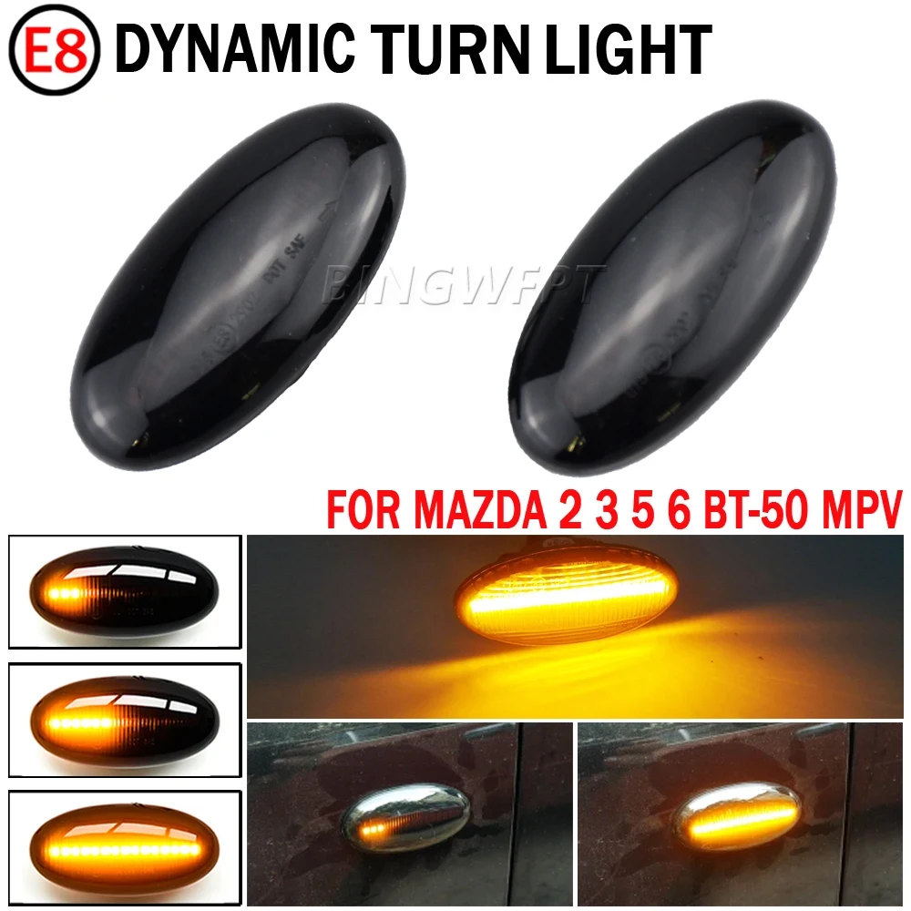 

Для MAZDA 2 3 5 6 BT-50 MPV II указатель поворота боковой маркер светильник динамическая мигалка ретранслятор мигалка 2006 2007 2008 2009