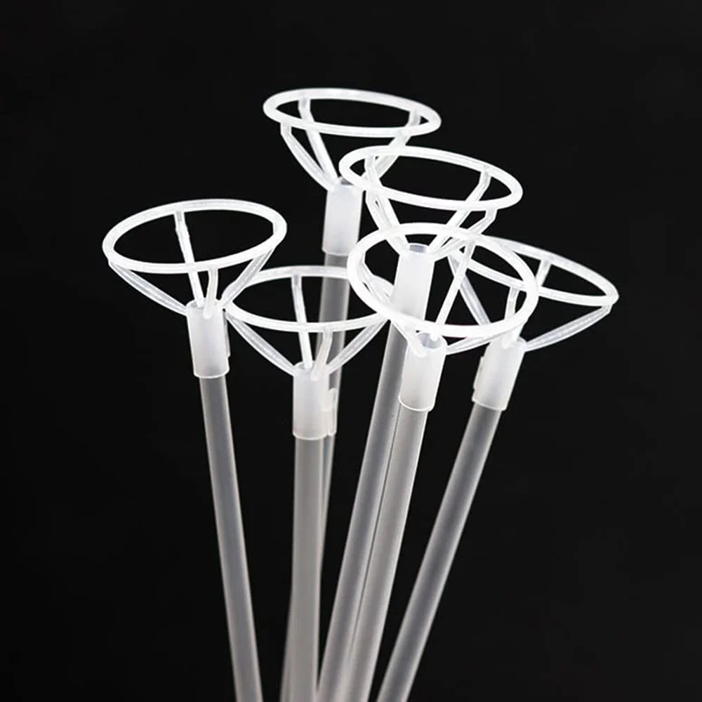 

25/50 Set Balloon Sticks with Cups Clear Bobo Balloons Holder Wedding Birthday Anniversary Baby Shower Stick Cup Accessories