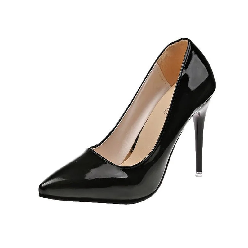 

9CM Office Thin Heels Pumps Women Shoes Pointed Toe Leather Wedding Dress Shoes Woman Chaussures Femme zapatos de mujer
