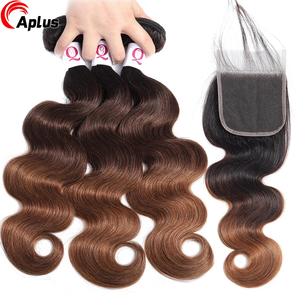 Ed Brazilian Hair Bundles With Closure