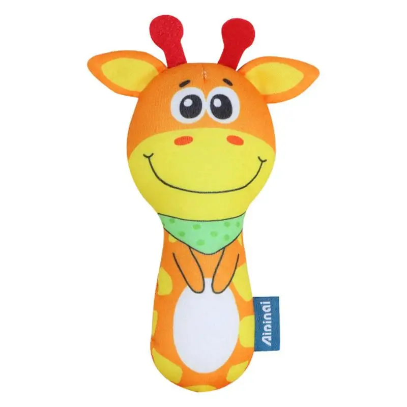 

Мягкие плюшевые игрушки-погремушки с животными для выращивания слуха, Мультяшные погремушки с животными, игрушка для раннего развития, подарок для детей на день рождения
