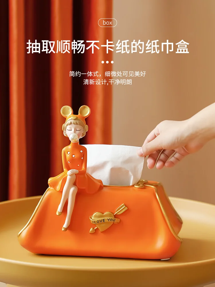 

Пузырьковая коробка для салфеток для девочек, украшение для гостиной, высококачественный кофейный столик, коробка для хранения, креативная...