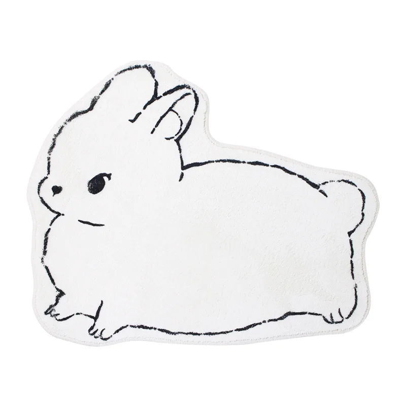 Милый Плюшевый коврик с рисунком кролика мягкий для двери напольный ковер дома