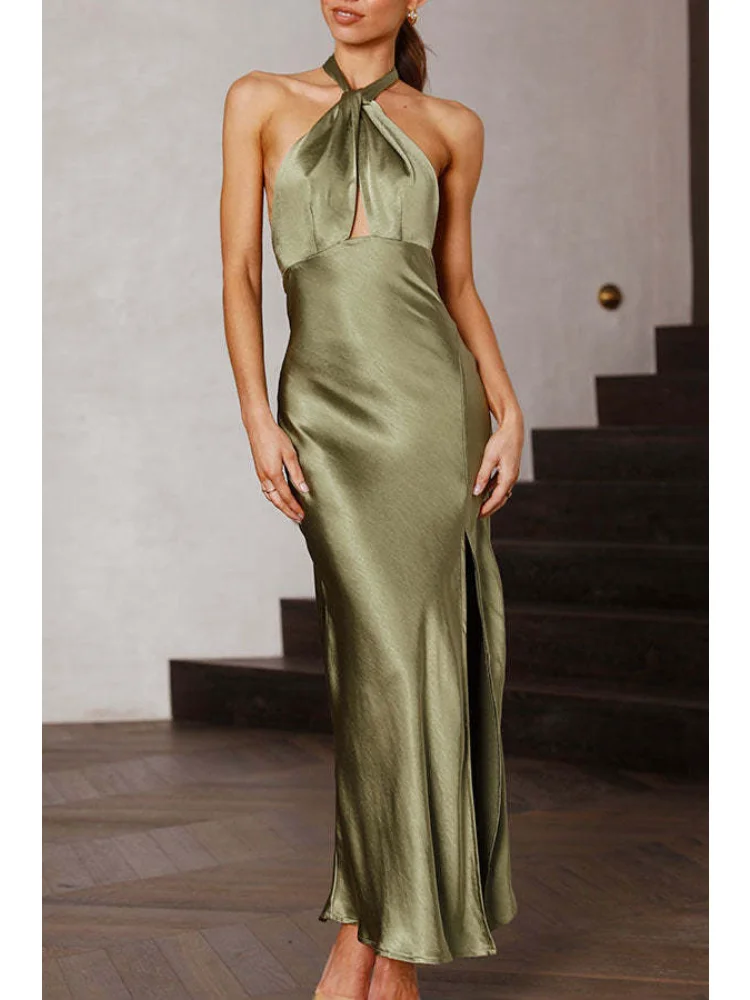 

Women Party Elegant Dress Summer New High Qualitty A-line Sleeveless Long Dress Hot Sale Temperament Women Lady Evening Dress