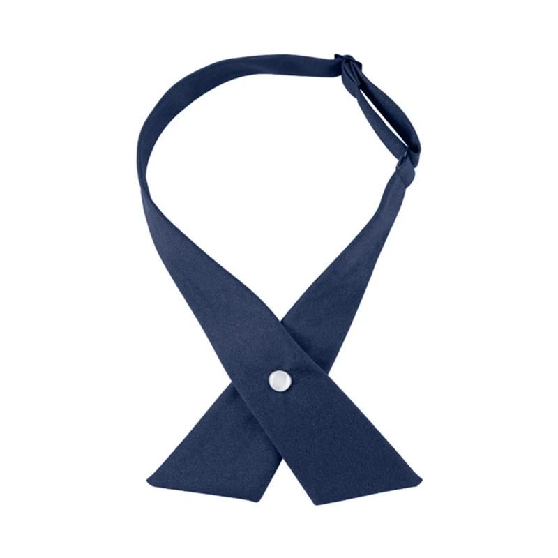 

652F женский галстук-бабочка крест-накрест для девочек, школьная форма в японском стиле, однотонная регулируемая бабочка с