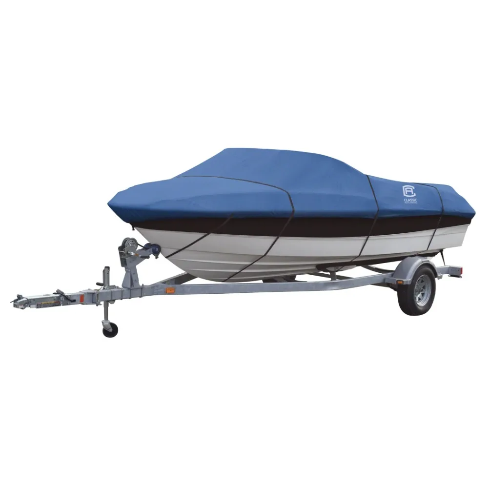 

Boat Cover Durability Weather Protection Mildew Resistance with Storage Bag Adjustable Straps