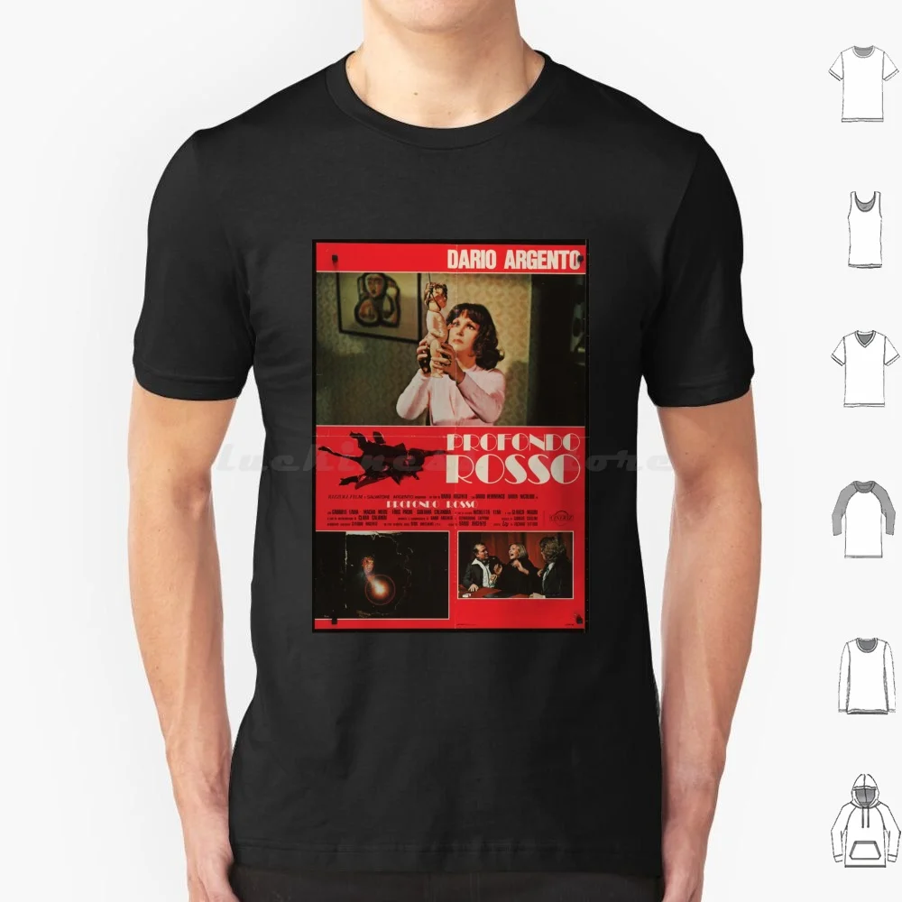 Глубоко-Красная футболка из хлопка 6xl