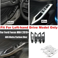 for ford focus mk4 2019 2022 abs matte car door window glass lift control switch panel cover trim car styling accessories lhd