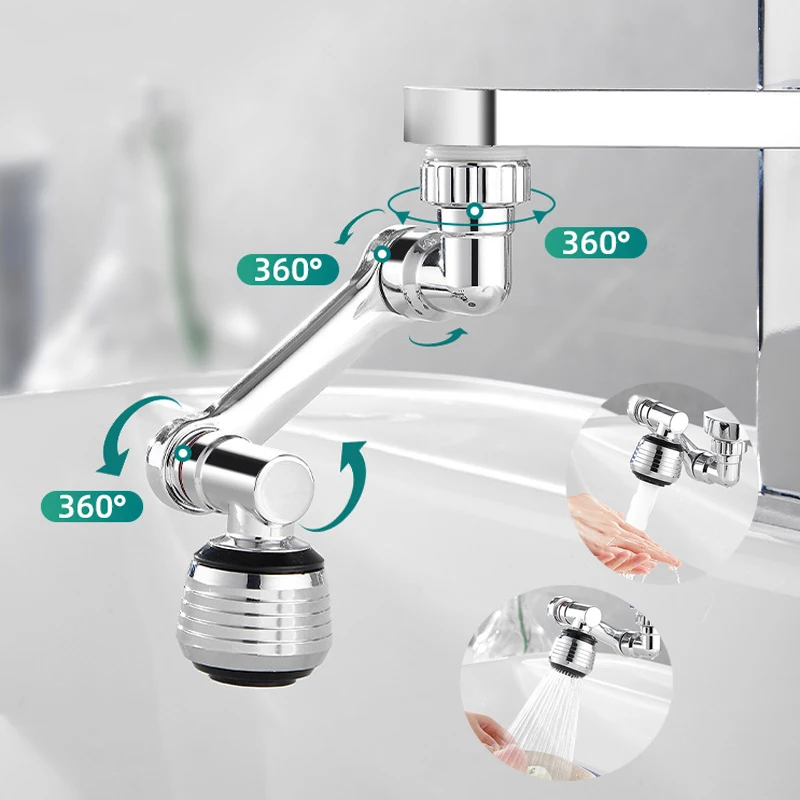 

Universal Faucet Aerator Extender 1080° Rotation Anti Splash Filter Faucets Bubbler Nozzle Bathroom Kitchen Saving Water Sprayer