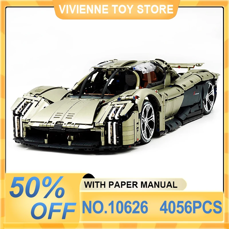 GULY 10626 MOC Черный X спортивный автомобиль строительные блоки высокотехнологичные