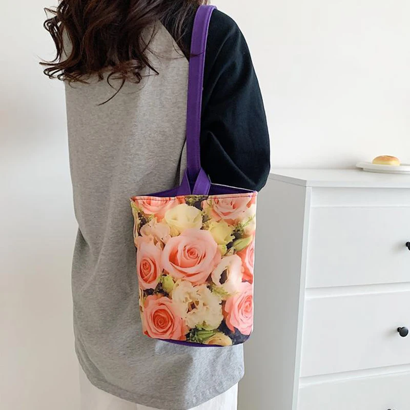 Модная и легкая сумка Холщовая Сумка-мешок милая ручная для бэнто