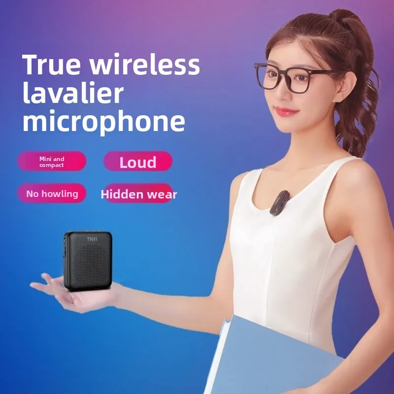 Фото Беспроводной петличный микрофон TNVI M2S 2.4G, портативный перезаряжаемый усилитель голоса для учителей, гидов, использования в классе и на улице. №3