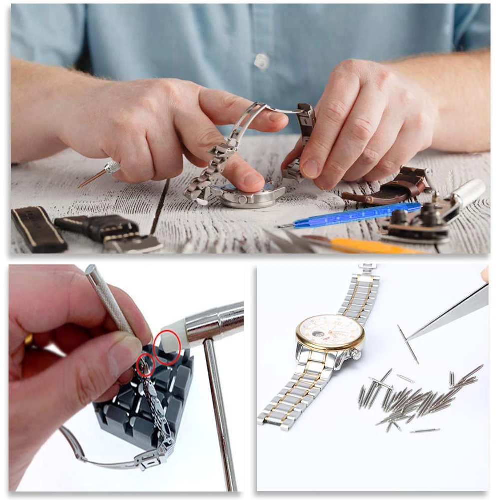 

208pcs Adjuster Hammer Watch Link Pin Remover Case Opener Watchmaker Repair Tool