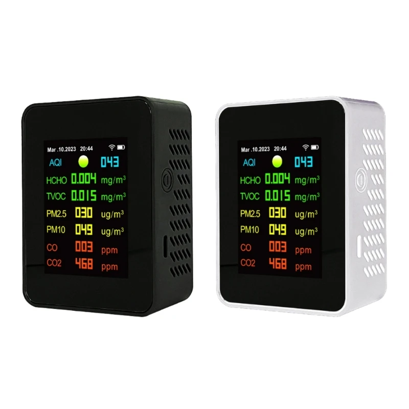 

WIFI-Home Smog-PM10 Meter Formaldehyde HCHO/TVOC/CO2 Real-Time Monitor-Air Quality Analysis Tester Gas-Detector Analyzer