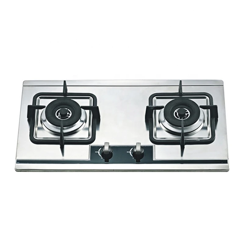

Built-In 2 Burner Gas Stove Stainless Steel Cooktop Household Gas Hob