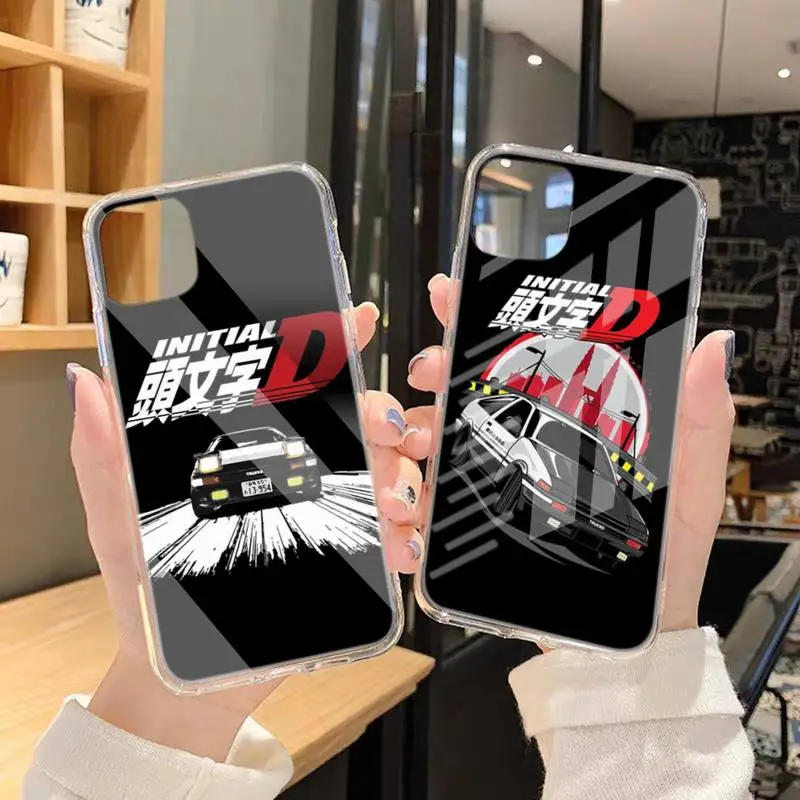 

Initial D Phone Case Transparent Case For Iphone6 6s 7 8 Plus XR X XS XSmax 11 12 13 Pro Mini Max