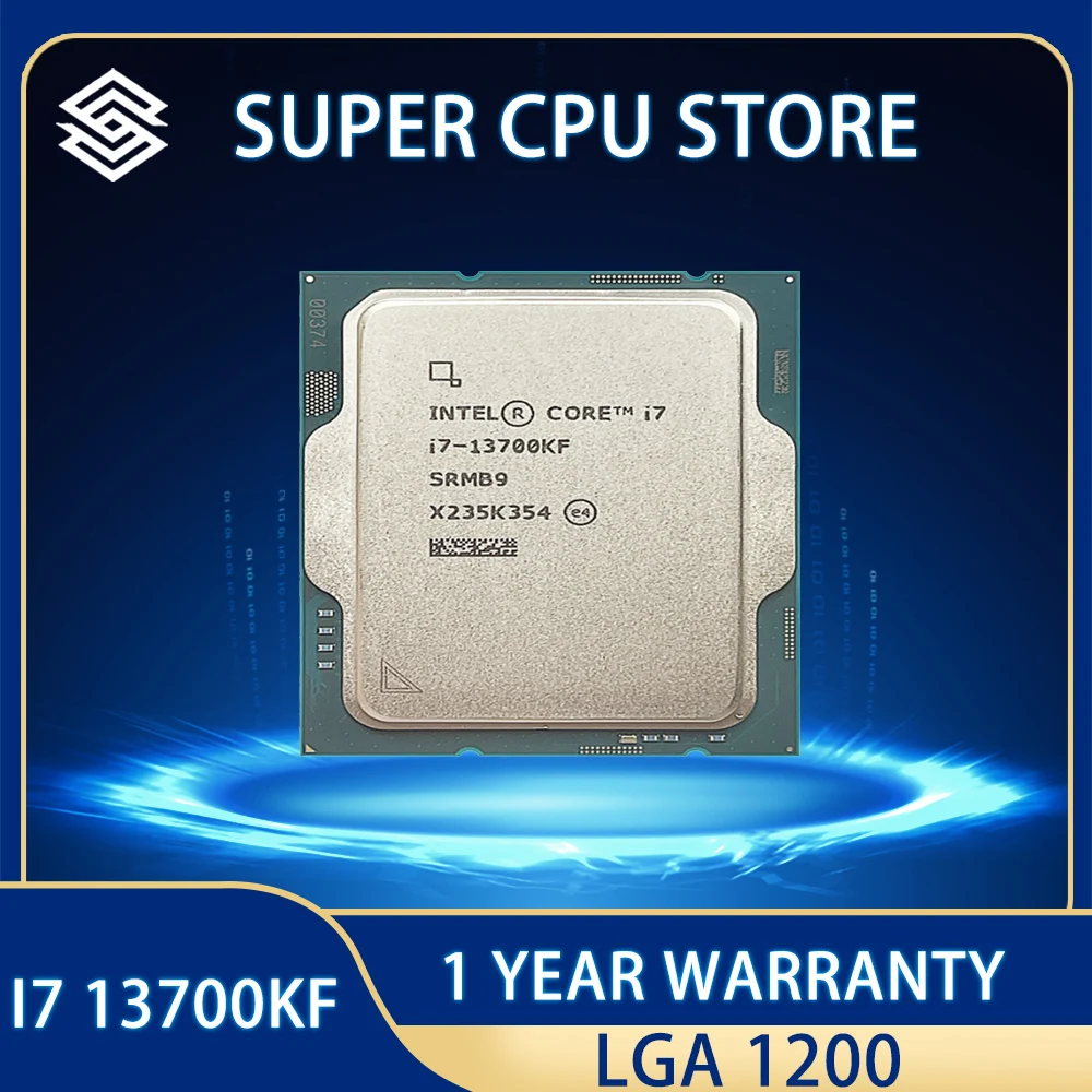 

Новый игровой Intel I7 13700KF для ПК, чип OEM, только Сор 10-10-го поколения, 16 ядер, 24 ка, ем LGA1200