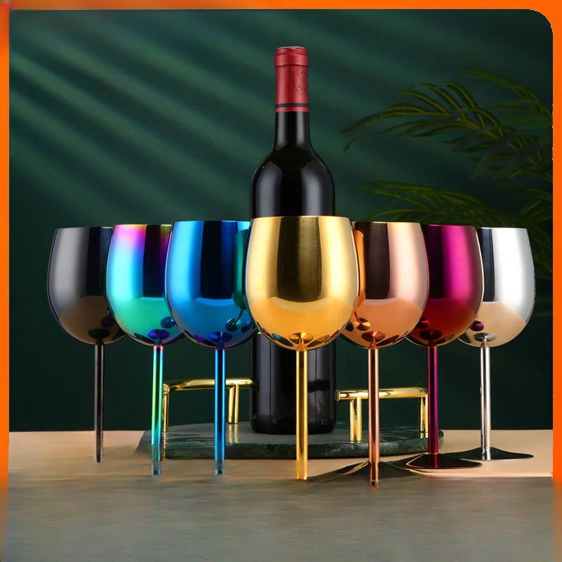 Бокал из нержавеющей стали однослойный бокал для красного вина в стиле ретро