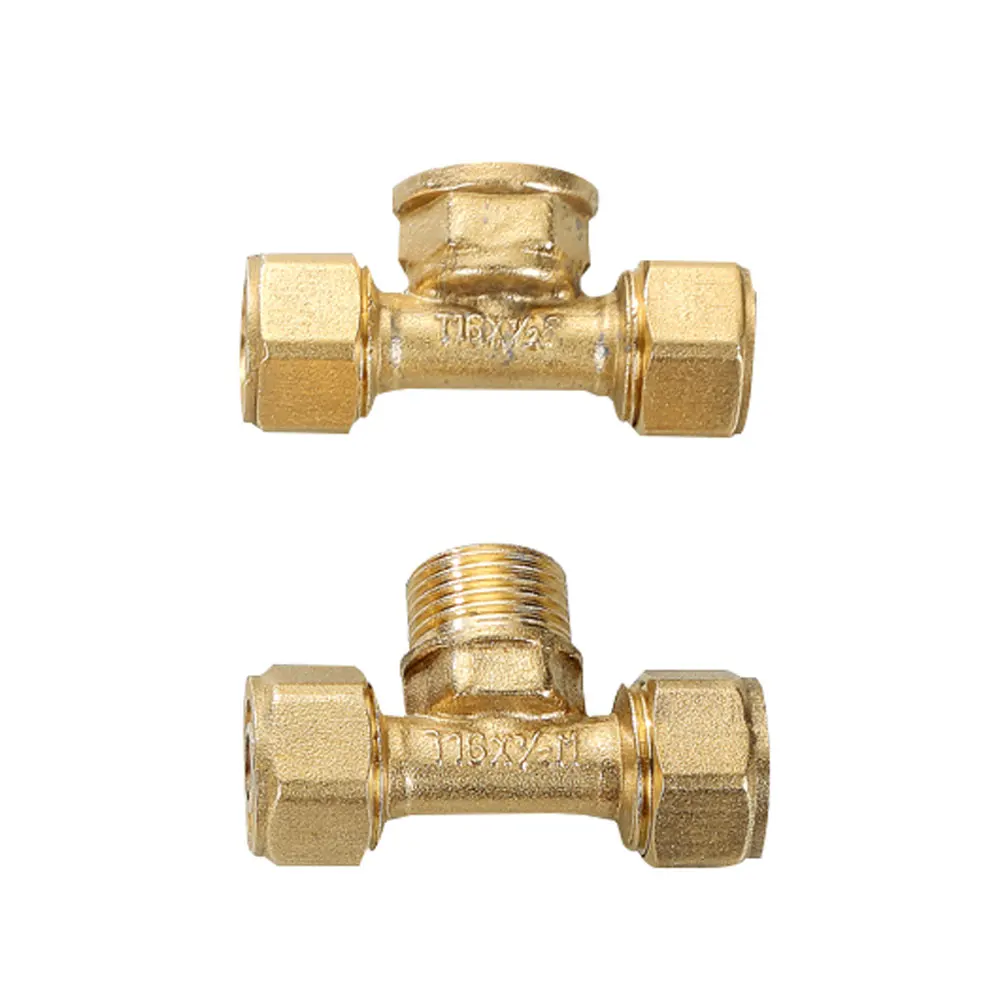 DN15 DN20 DN25 тройник с наружной/внутренней резьбой Pex труба 1216/1418/1620/2025/2632 фитинги