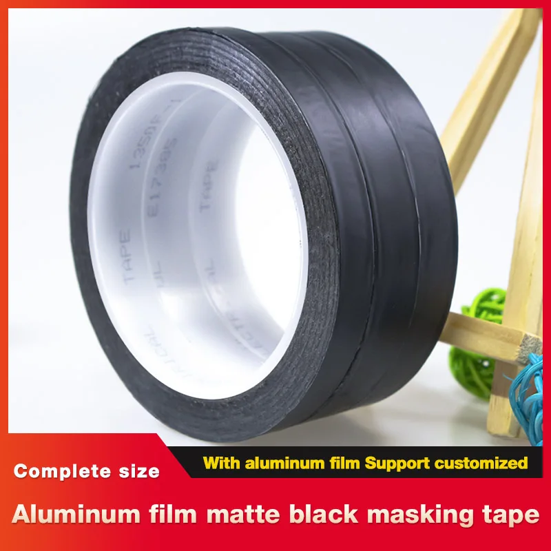 50M Black Film Glossy High Temperature Resistant Shading Waterproof Tape Light Blocking Insulation Voltage Tape