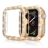 women ladies case for apple watch series 7 cover pc diamond protector bumper for iwatch 38mm
