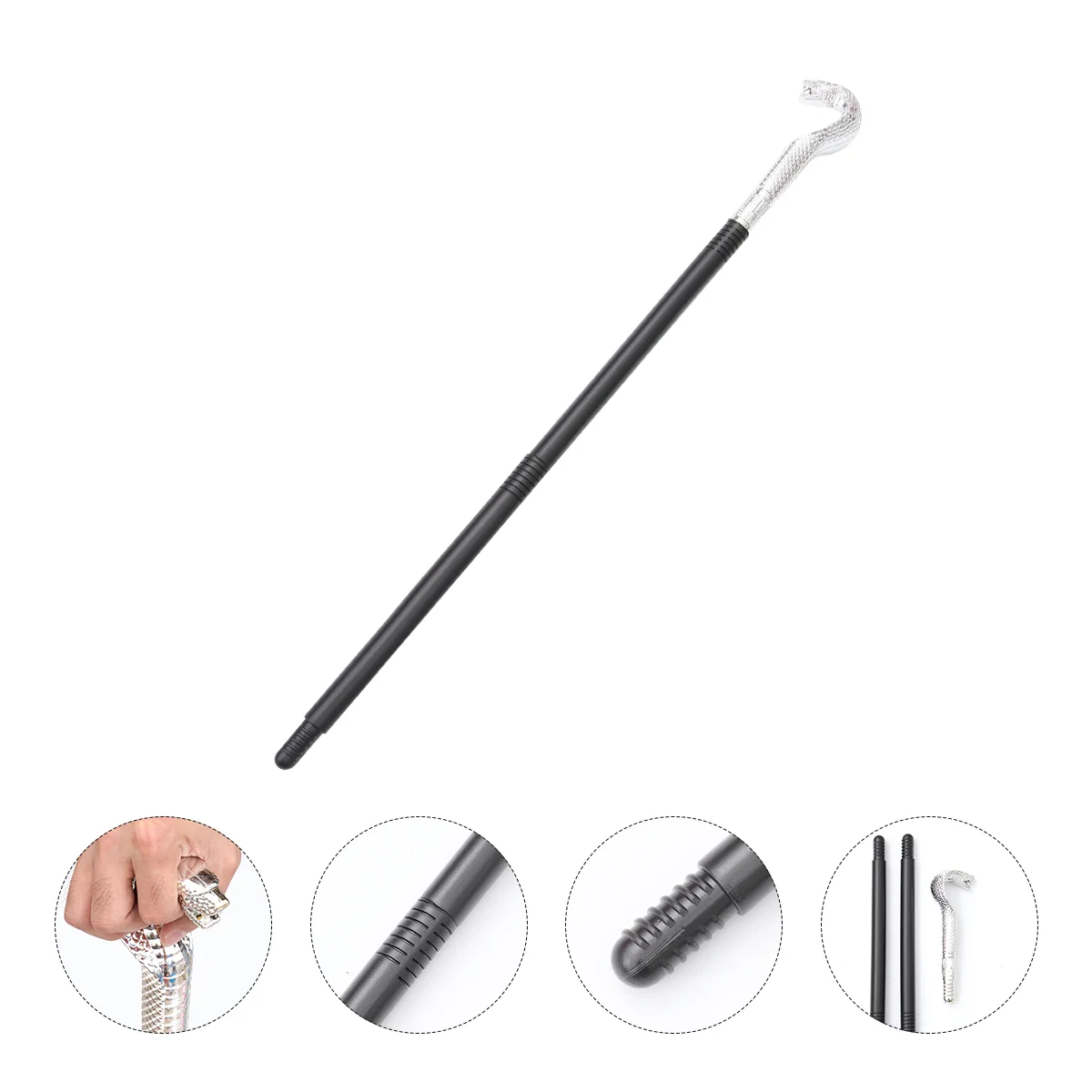 

Cane Scepter Prop Costume Round Staff Colsplay Snake King Wand Props Stick Dress Partythree Sectionnovelty Snakehead Kids Head