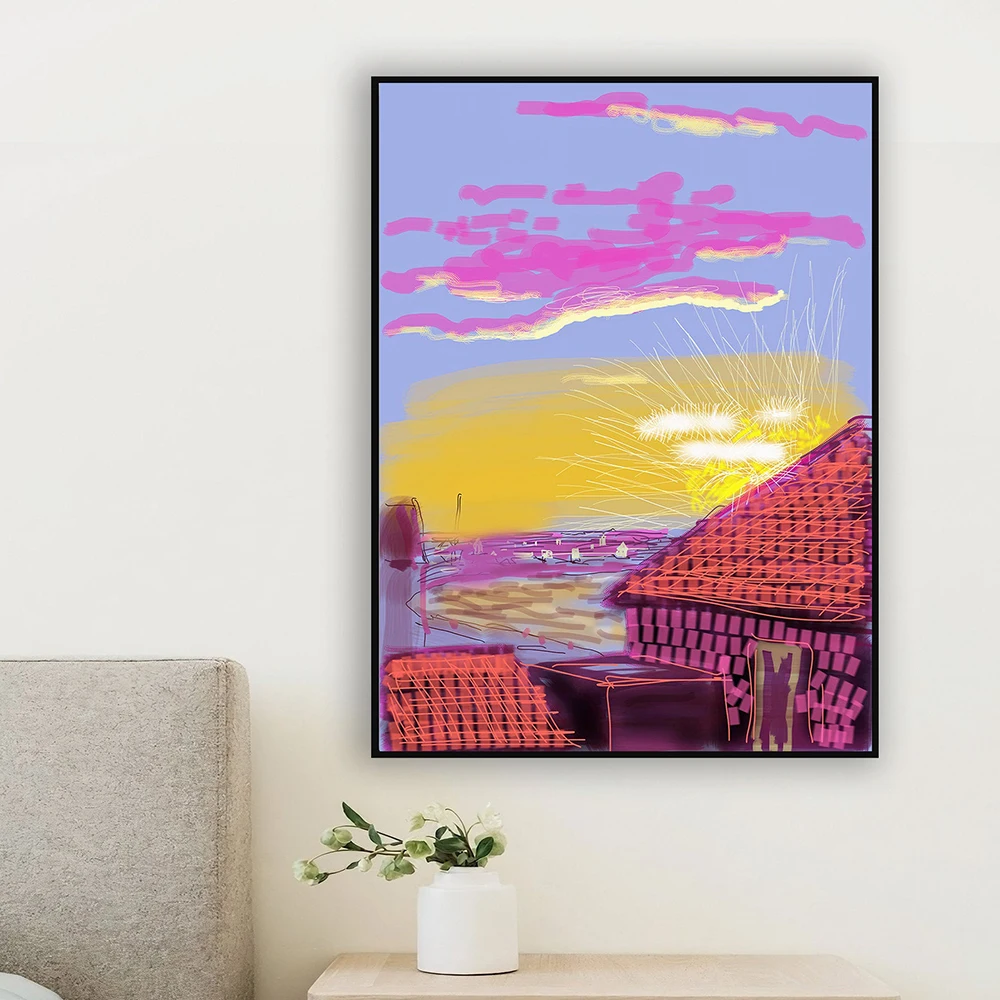 Художественные принты Дэвид хокни абстрактный пейзаж садовый плакат на холсте