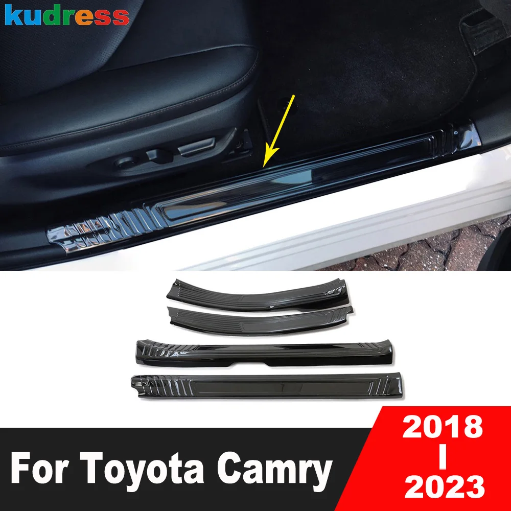

For Toyota Camry 70 2018 2019 2020 2021 2022 2023 Stainless Car Door Sill Scuff Plate Cover Trim Door Pedal Guard Accessories