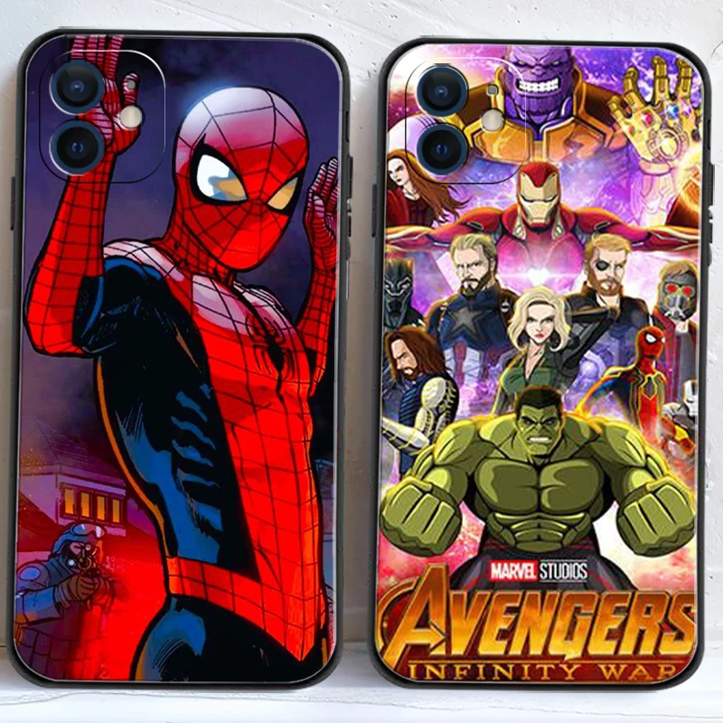 

Marvel Avengers Phone Cases For iPhone 11 12 Pro MAX 6S 7 8 Plus XS MAX 12 13 Mini X XR SE 2020 Coque Carcasa Back Cover Funda