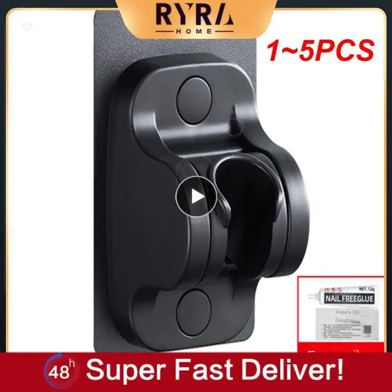 

Регулируемый настенный держатель для душа, самоклеящаяся головка для душа, аксессуары для ванной комнаты, 1-5 шт.