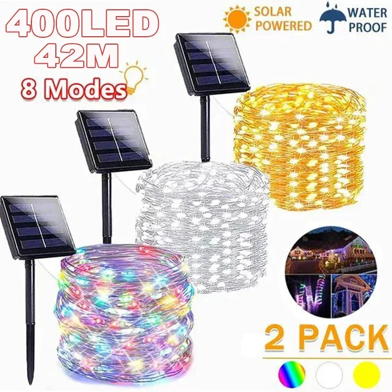 

50/100/200/300/400LED Solar LED Light Outdoor Festoon Garden Fairy Light String Waterproof Christmas Garland Yard Decoration