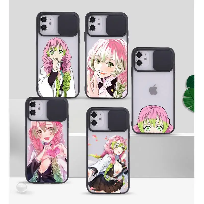 

Mitsuri Kanroji Kimetsu No Yaiba Phone Case For iPhone 12 11 8 7 se 2020 mini pro X XS XR MAX Plus Transparent Cover