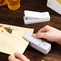 2 in 1 usb chargable mini bag sealer heat sealers with cutter knife rechargeable portable sealer for plastic bag food storage