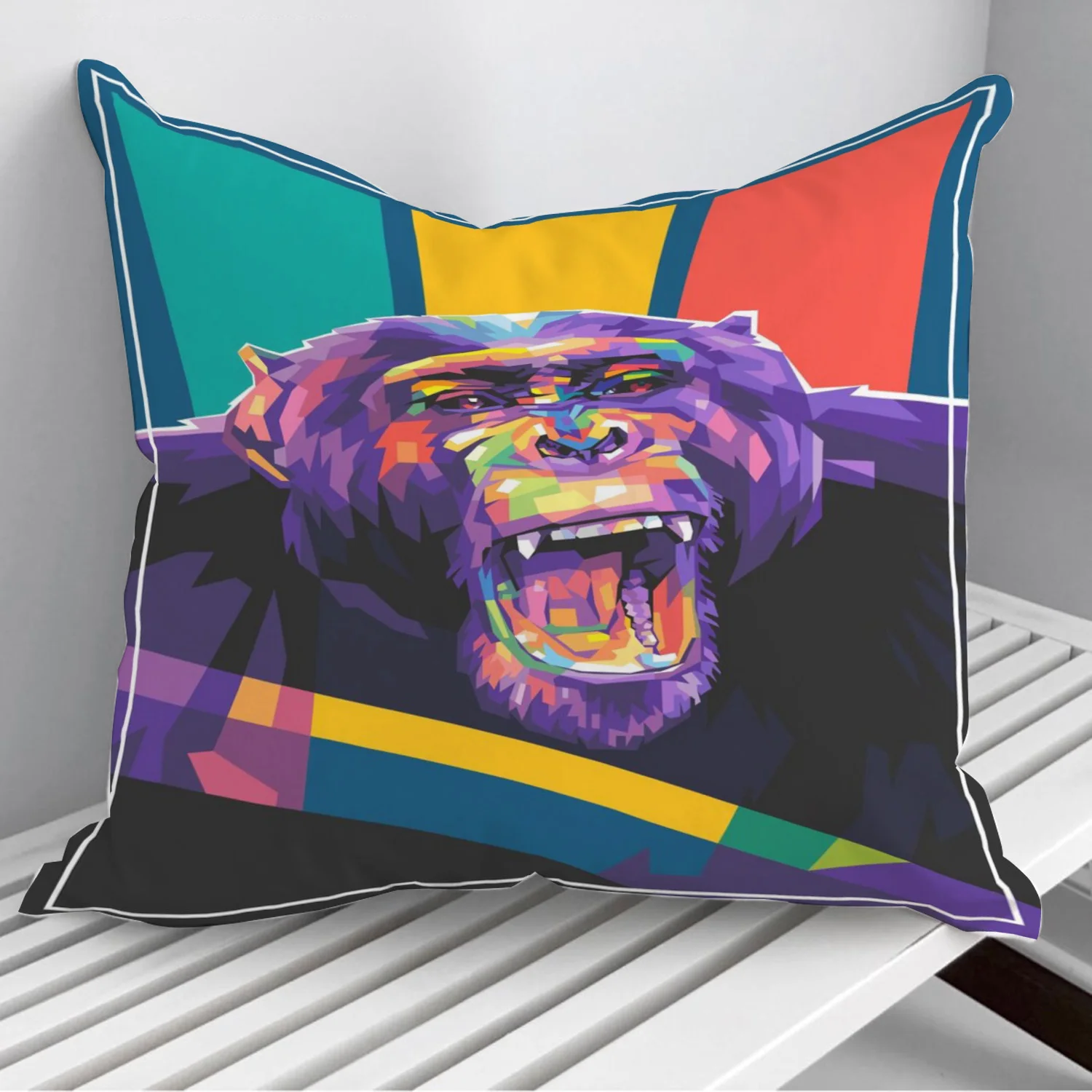 

Декоративный Чехол-Подушка с принтом обезьяны