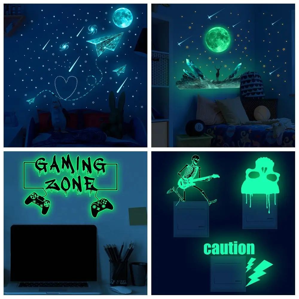 

Luminous Wall Sticker Kids Bedroom Glow In The Dark Self-adhesive Wall Decal Game Handle Stickers Creative Starry Sky Home Decor