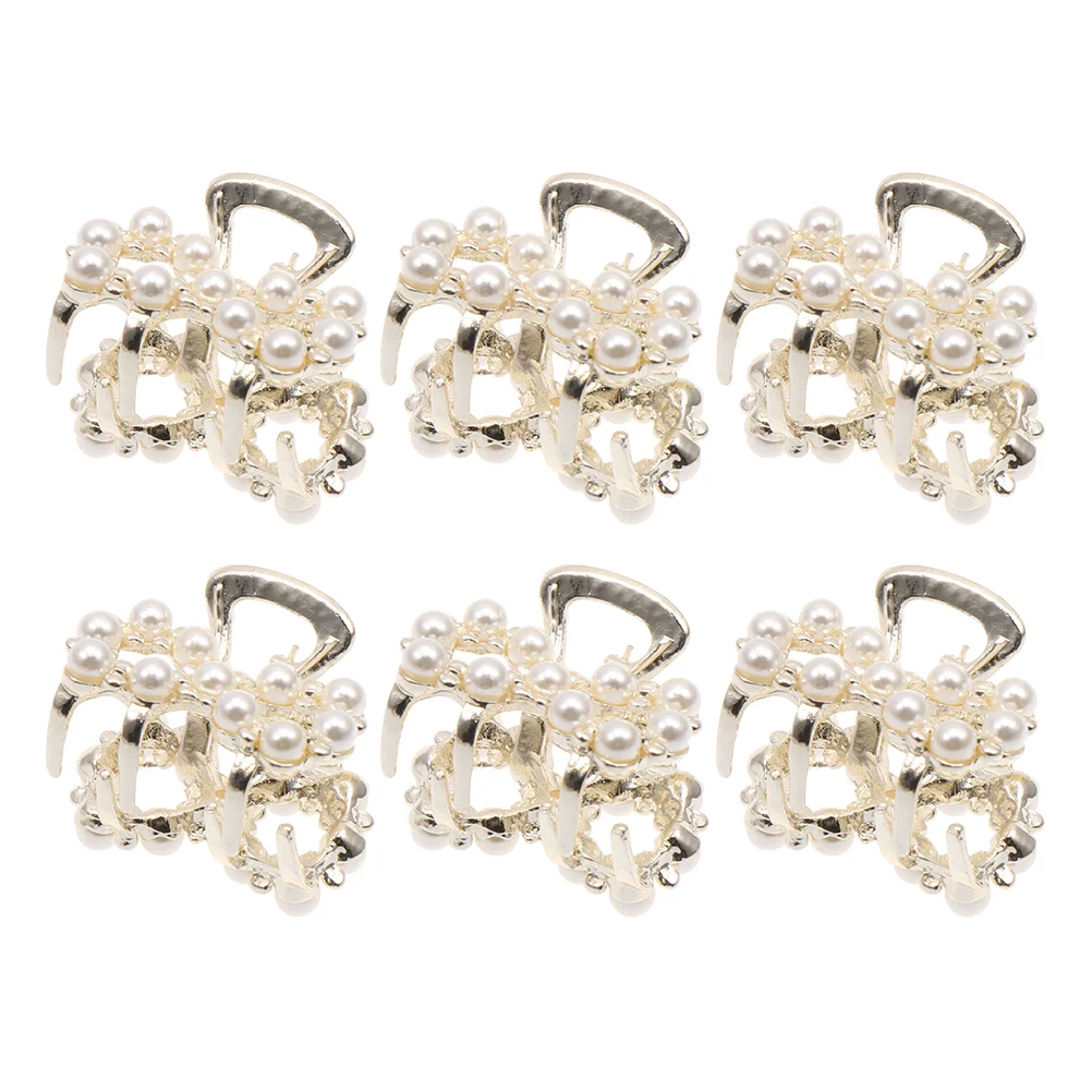 

6pcs Small Hair Clips Pearl Claw Clips Mini Claw Clips Pearl Mini Hair Clips