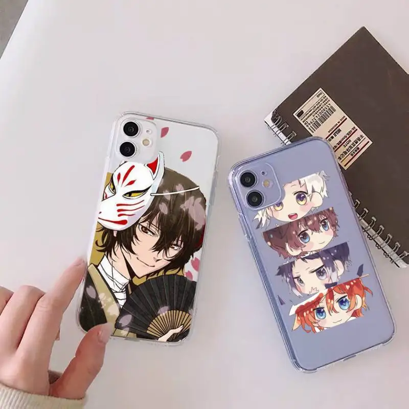 

Anime Bungou Stray Dogs Dazai Osamu Phone Case Transparent for iPhone 11 12 13 mini pro XS MAX 8 7 6 6S Plus X 5S SE XR 2020
